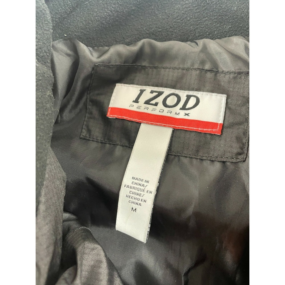 IZOD Perform Jacket Men's Size M Black Full Zip Down Alternative Insulated - Picture 5 of 7